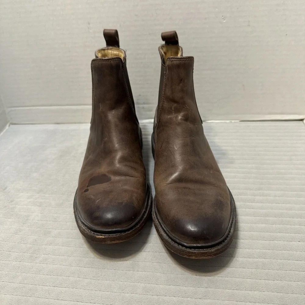 Frye Tyler Chelsea Boots Men's Size 8.5D Brown Leather Ankle Pull On Mexico